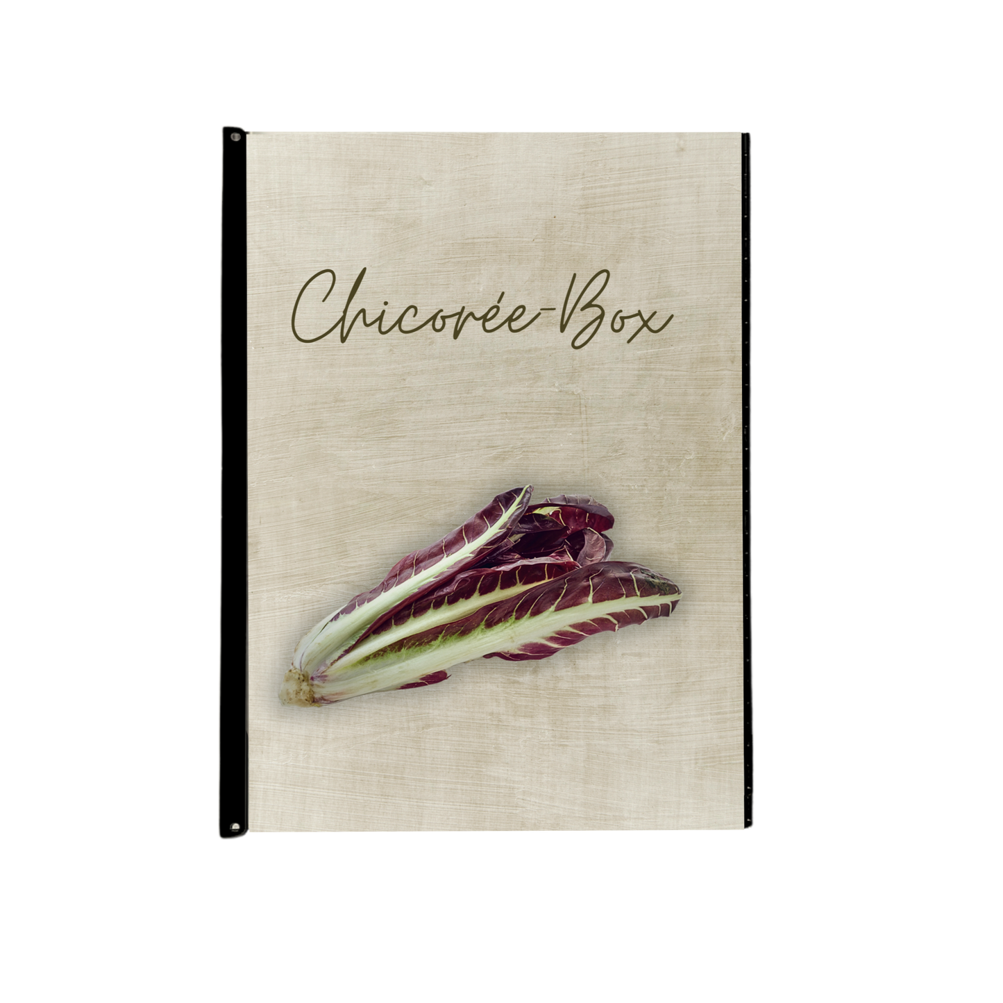 Chicorée-Box, inkl. Motiv Rot (längs), 40x30x16 cm