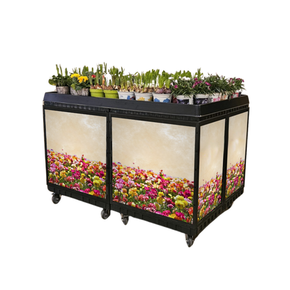 Flower Island 120x80 cm Complete Set of 4 incl. Marketing  on Casters
