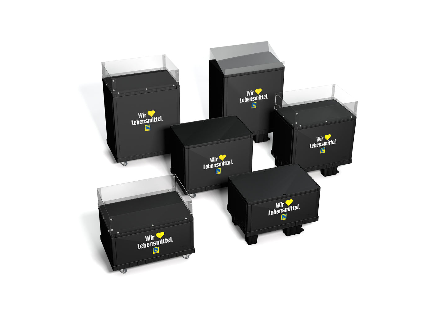 Smart-Display Print Edeka black 40 cm on skids