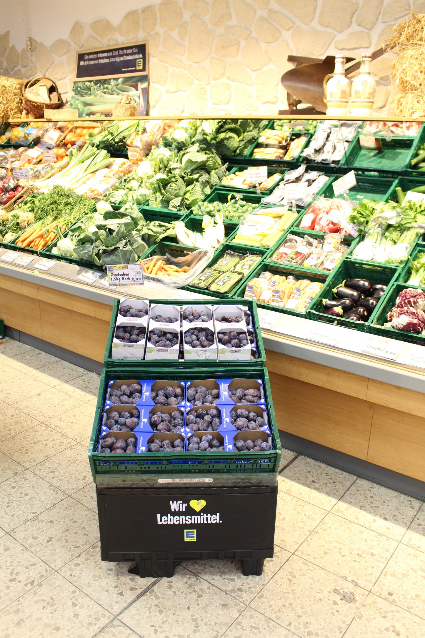 Smart-Display Print Edeka black 40 cm on skids