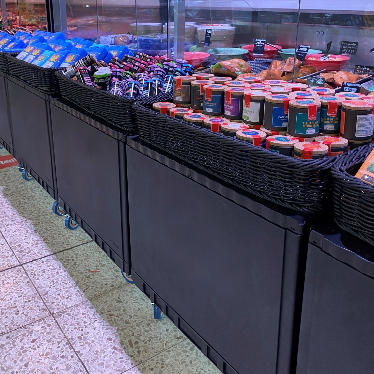 Smart-Display black 40 cm without logo / print with castors