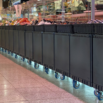 Smart-Display black 55 cm without logo / print on castors