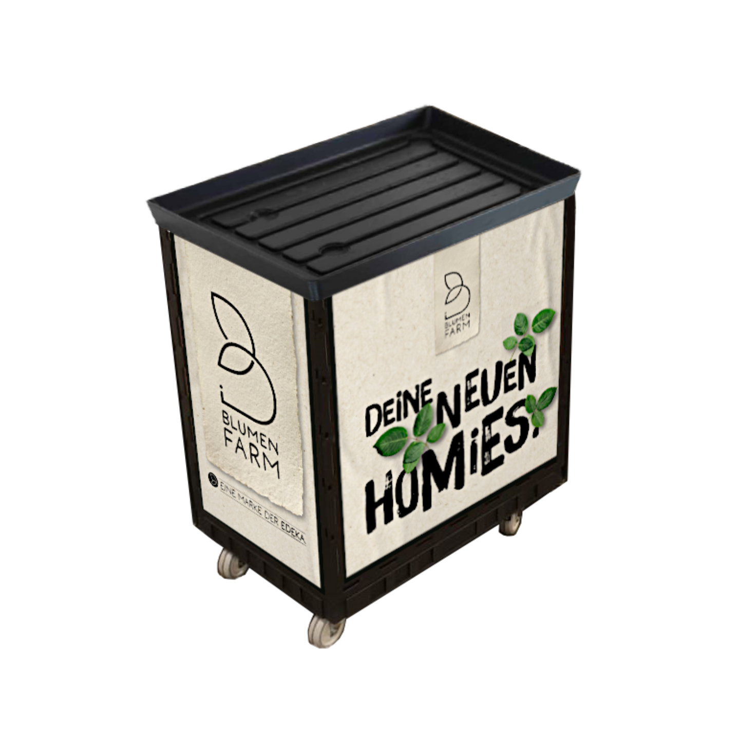 Smart Flower Display  75 cm black with Forex flower motif