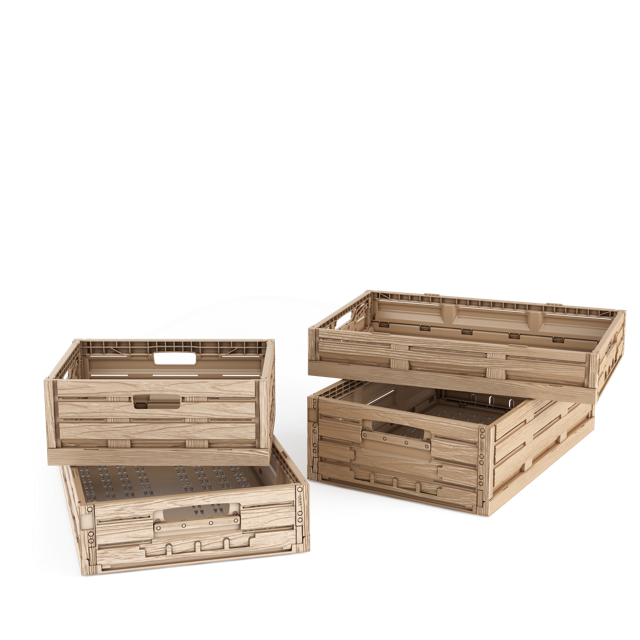 Klappbox holzoptik 60x40x19 cm