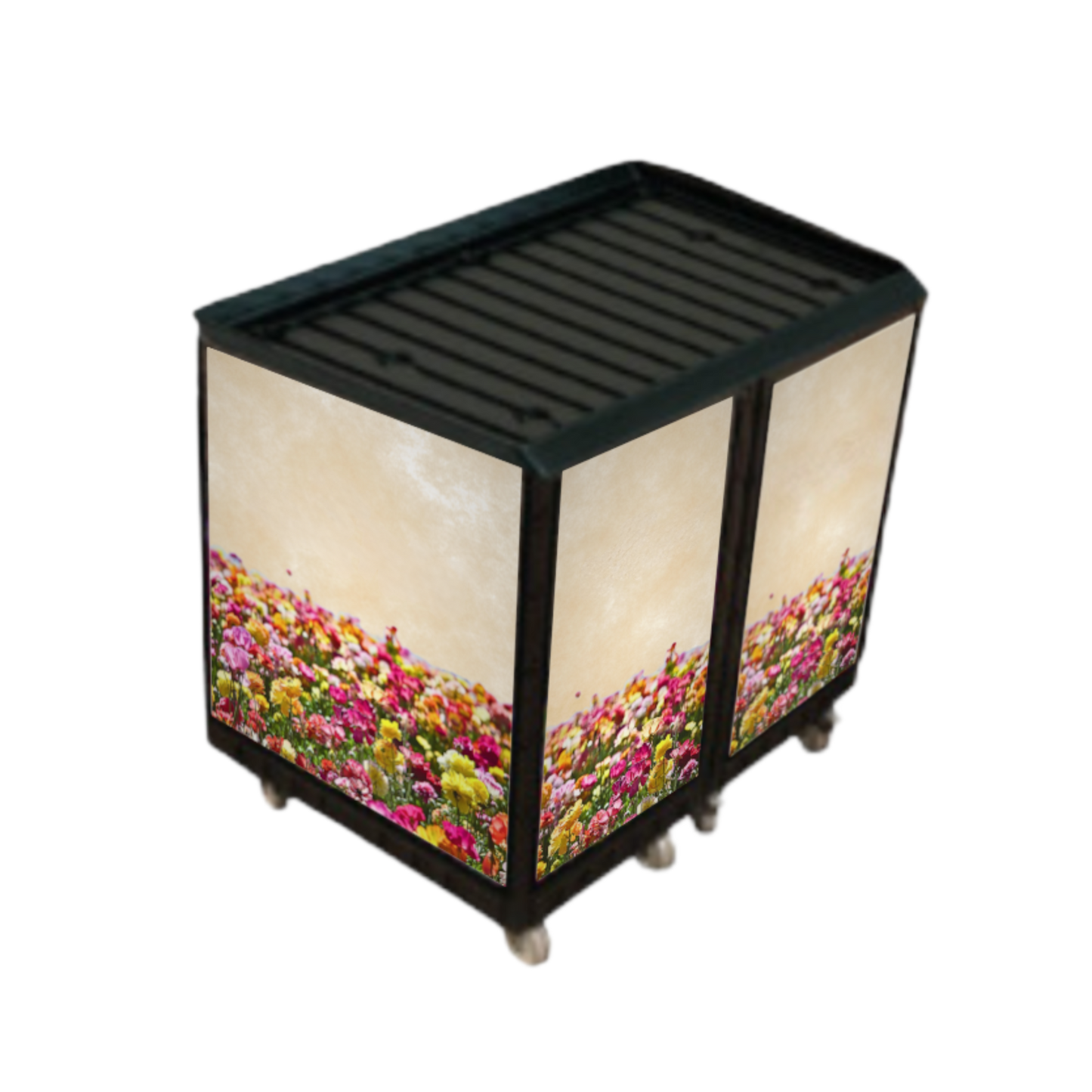 Flower Island 80x60 cm Complete Set of 2 incl. Marketing on Wheels
