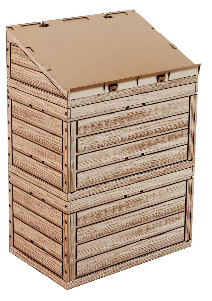 Display in Holzoptik 1er-Block