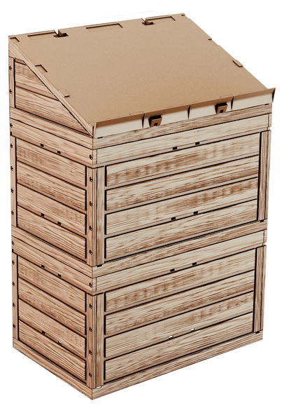 Display in Holzoptik 1er-Block