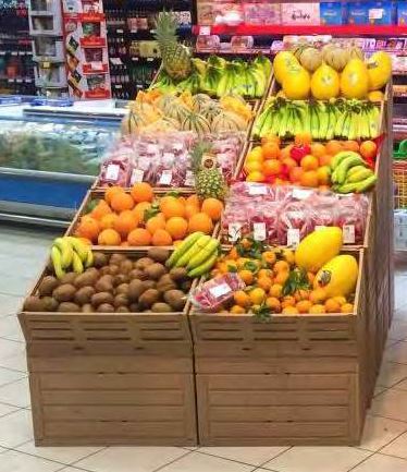 Display in Holzoptik 1er-Block