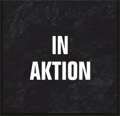 "Promotion-Sheet wide
Set of 2
Front BLACK textured "IN AKTION"
Back wood
