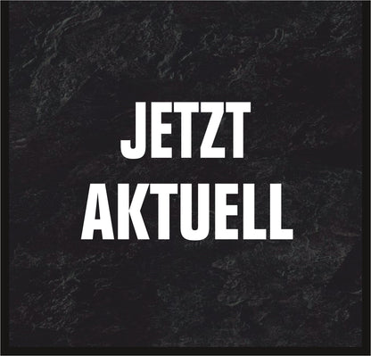"Promotion-Sheet wide
Set of 2
Front BLACK textured "JETZT AKTUELL"
Back wood
