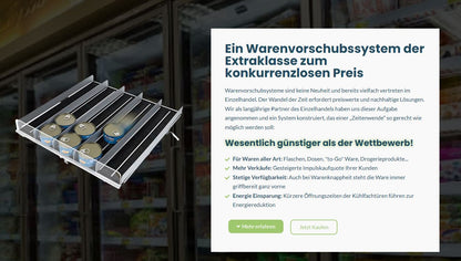 Eco Shelf Warenvorschubsystem 62x66 cm m. Magnetband Unterseite