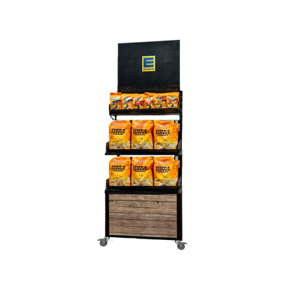 Mobiler Verkaufsständer Concept Trockensortiment Edeka (für niedrige Gondelköpfe)
