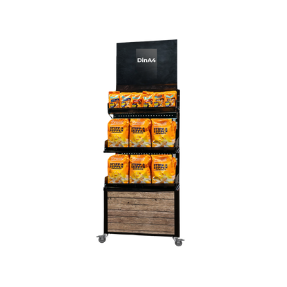 Mobile sales stand Concept Dry goods range (for low gondola ends)
