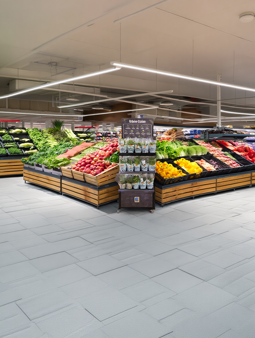 Mobiler Verkaufsständer Concept Topfkräuter / Sprossen Edeka