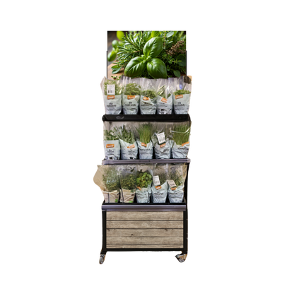 Mobile sales stand Concept Pot herbs / Sprouts
