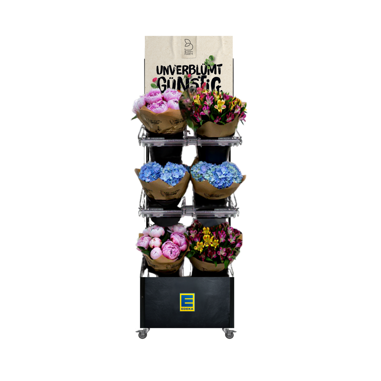 Mobile sales stand Concept Cut flowers 