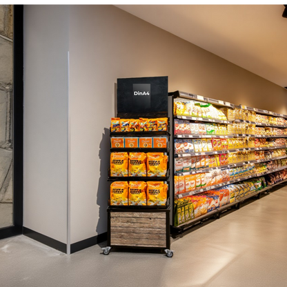 Mobile sales stand Concept Dry goods range (for wall mounting)