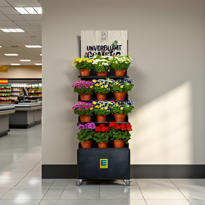 Mobiler Verkaufsständer Concept Edeka Topfpflanzen (für Wand-Platzierungen)