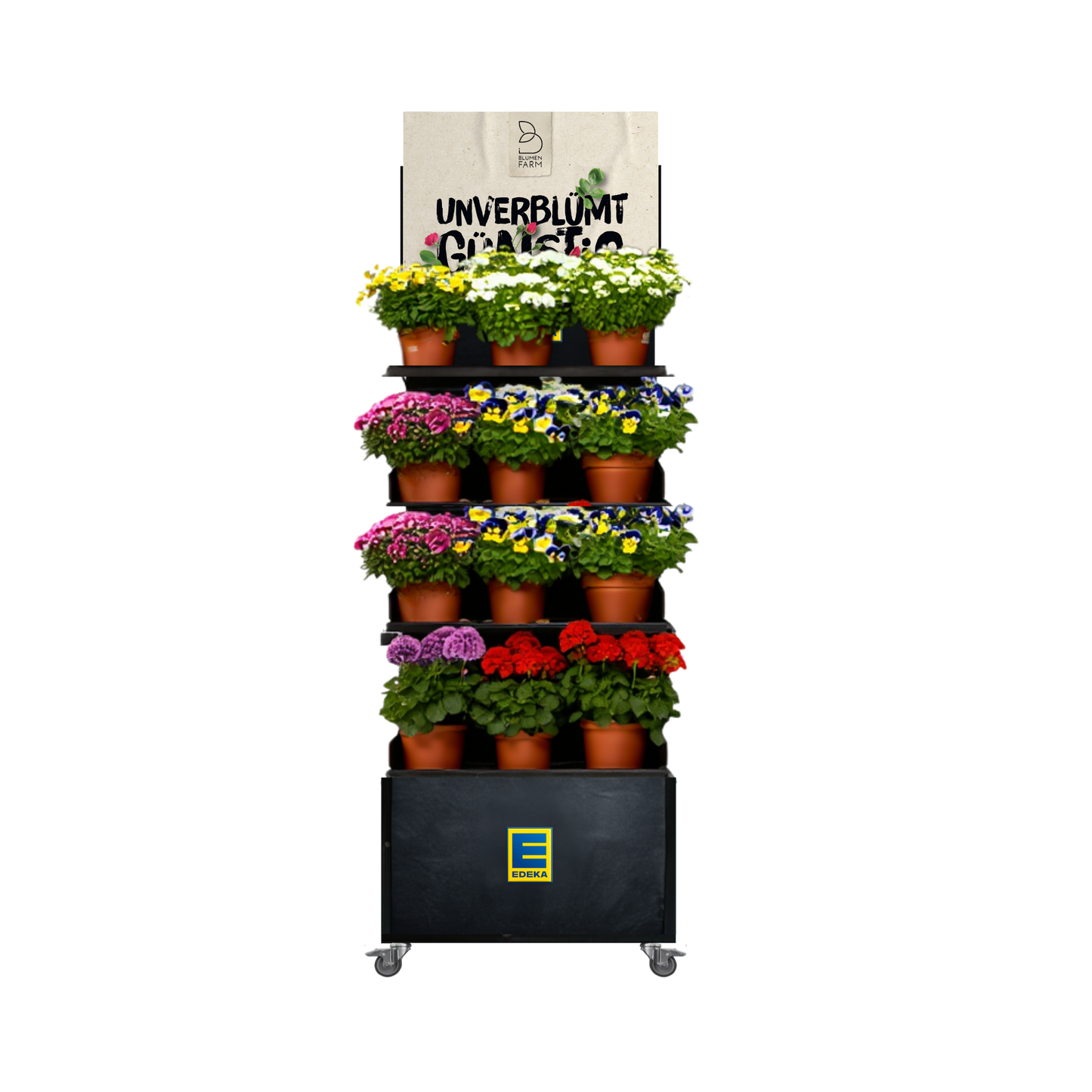 Mobiler Verkaufsständer Concept Edeka Topfpflanzen (für Wand-Platzierungen)