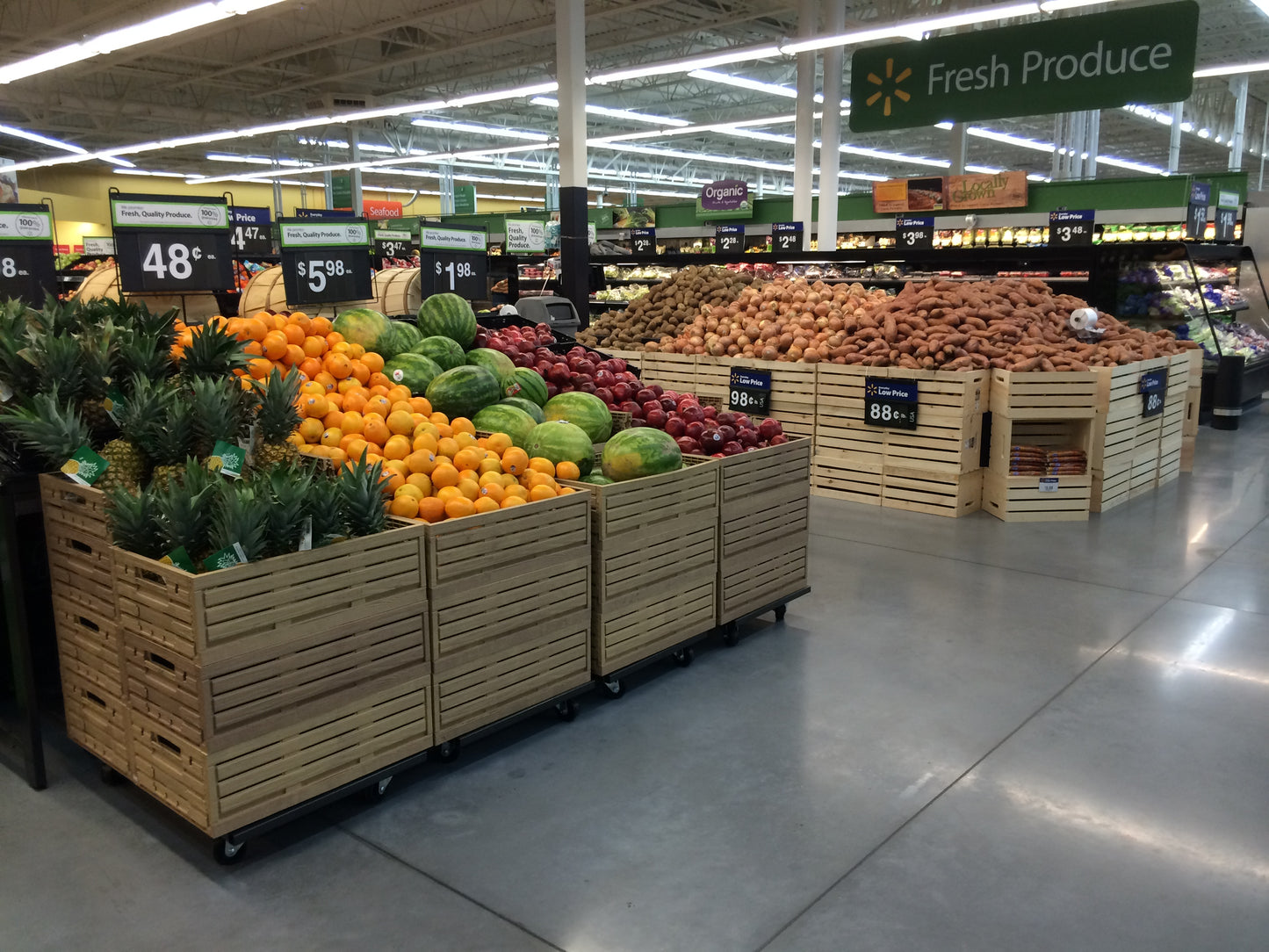 Display in Holzoptik 2er-Block