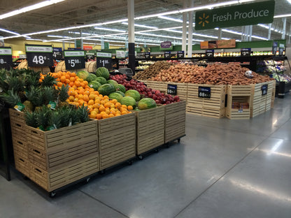 Display in Holzoptik 2er-Block