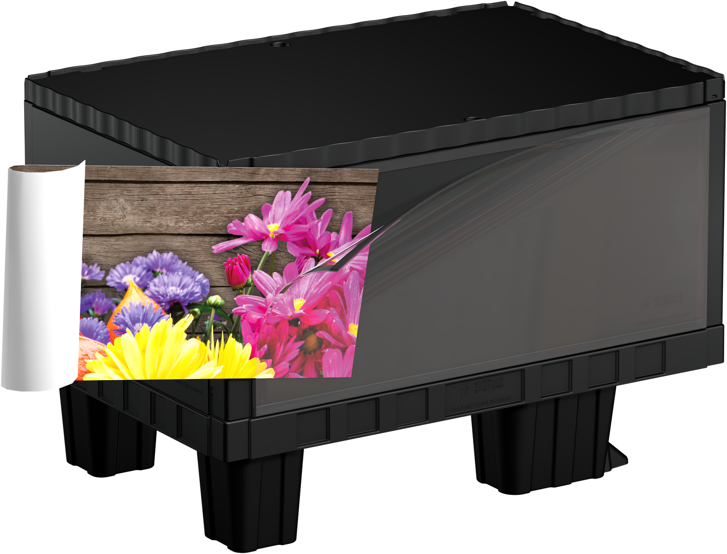 Smart-Display black 40 cm without logo / print with skids