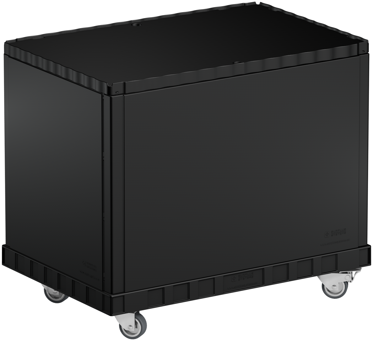 Smart-Display black 55 cm without logo / print on castors