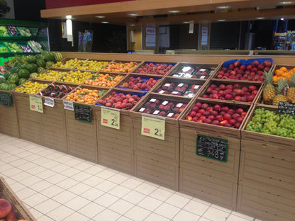 Display in Holzoptik 3er-Block