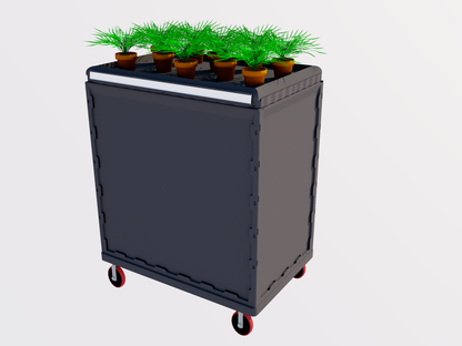 Black flower box 600 x 400 mm